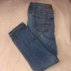American Eagle skinny stretch distressed jeans